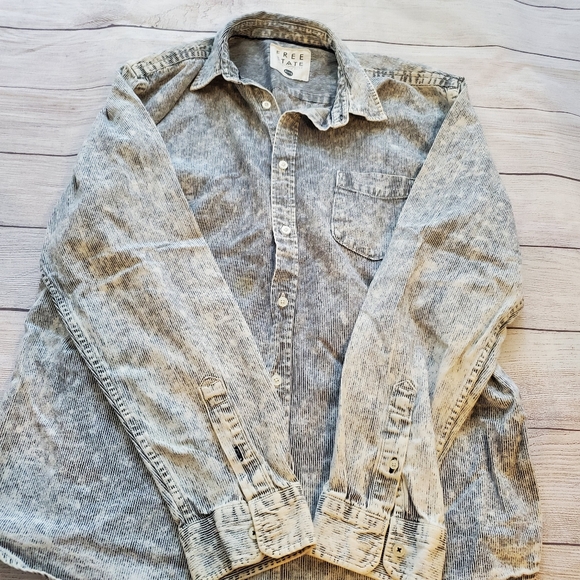 Free State Mens acid washed long sleeve button down shirt.  Size XL. - Picture 3 of 7